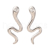 925 Sterling Silver Clear Cubic Zirconia Stud Earrings EJEW-F368-01P-4