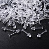 1000Pcs 2 Style Eco-Friendly Plastic Stud Earring Findings KY-YW0001-11-1