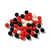 Rubberized Style Imitated Silicone Acrylic Beads MACR-D029-01H-1