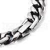 304 Stainless Steel Cuban Link Chains Bracelets for Men BJEW-D031-04P-3