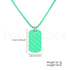 Stainless Steel Simple Texture Rectangle Pendant Necklaces for Men EJ7341-3-2