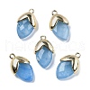 Natural Dyed Jade Imitation Aquamarine Pendants G-U019-03A-10-1