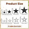 Fingerinspire 8 Styles Star Hotfix Resin Rhinestone PATC-FG0002-27-2
