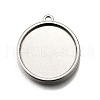 304 Stainless Steel Pendant Cabochon Settings STAS-S181-02P-F-1