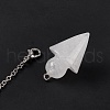 Natural Quartz Crystal Cone Dowsing Pendulum Pendants G-G983-04P-09-5