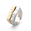 Human Face Alloy Open Cuff Rings RJEW-K287-02P-5