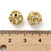 10mm Brass Crystal Rhinestone Beads KK-S519-01C-02G-3