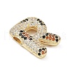 Brass Micro Pave Cubic Zirconia Pendants KK-Z108-02G-R-2