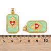 Brass Enamel Pendants KK-L190-008G-02-3