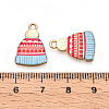 Winter Theme Printed Alloy Pendants PALLOY-H127-03G-03-01-3