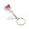 3Pcs Glass Angel Pendant Keychain KEYC-MZ00038-02-4