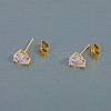 Simple and Delicate Teardrop Brass Stud Earrings SC1942-2