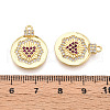 Brass Micro Pave Cubic Zirconia Pendants KK-N265-32G-3