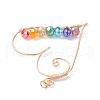 Wire Wrapped Glass Pendants PALLOY-JF01321-02-4