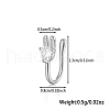 925 Sterling Silver Pave Clear Cubic Zirconia Rabbit Nose Rings MA2524-12-1