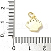 Brass Micro Pave Cubic Zirconia Charms KK-I276-54G-3