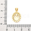 Brass Micro Pave Cubic Zirconia Pendants KK-D325-53G-3