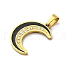 304 Stainless Steel Enamel Pendants STAS-S163-10G-2