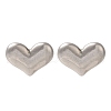 304 Stainless Steel Heart Stud Earrings EJEW-C099-12P-2