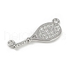 Brass Micro Pave Cubic Zirconia Pendants KK-M322-22P-2