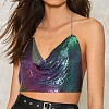 Alloy Aluminum Vest Sequin Halterneck Tops FS-WG449EE-05-1