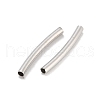 Brass Curved Tube Beads KK-B120-04F-P-2