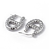 304 Stainless Steel Oval Hoop Earrings for Women EJEW-I284-20P-2