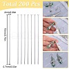 SUNNYCLUE 200Pcs Brass Flat Head Pins KK-SC0005-26A-2