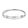 SHEGRACE Fashion Engraved Brass Inspirational Bangle JB247B-1