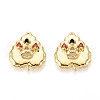 Brass Micro Pave Cubic Zirconia Pendants KK-N265-22G-1