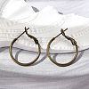 Brass Hoop Earrings KK-I665-26A-AB-1
