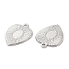 Non-Tarnish 304 Stainless Steel Pendant Cabochon Settings STAS-L020-019P-2