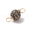 Painted Natural Wood Connector Charms PALLOY-JF02050-4