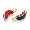 Fruit Alloy Enamel Pendants ENAM-N062-06E-2