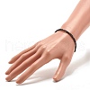 Natural Black Spinel Beads Stretch Bracelet for Women BJEW-JB07420-02-4