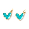 Rack Plating Brass Enamel Charms KK-D073-27G-04-2