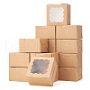 Square Paper Biscuit Boxes with Lace Edged Square Clear Window CON-TAC0001-12A-02-2