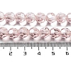 Electroplate Transparent Glass Beads Strands EGLA-A035-T8mm-A20-4