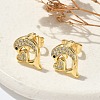 Micro Pave Cubic Zirconia Stud Earrings EJEW-D305-05G-5