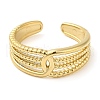 304 Stainless Steel Hollow Open Cuff Ring for Women RJEW-I098-28G-2