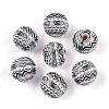 Bohemian Style Printed Schima Wood Beads WOOD-T032-31I-1