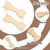 Olycraft 3Pcs Brass Cabochons DIY-OC0013-26A-4