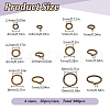 300Pcs 6 Styles Brass Jump Rings KK-LP0001-37-2