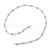 Synthetic Turquoise & Glass Seed & Plastic Beaded Children's Eyeglasses Chains AJEW-EH00398-2