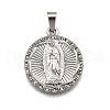 304 Stainless Steel Pendants STAS-B086-09F-P-1