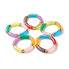 Imitation Gemstone Acrylic Curved Tube Beads Stretch Bracelets BJEW-JB06588-1