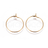 304 Stainless Steel Hoop Earrings Findings STAS-I120-60C-G-1