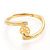 925 Sterling Silver Micro Pave Cubic Zirconia Adjustable Ring Settings STER-T007-130G-2