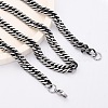 6MM 201 Stainless Steel Twisted Cuban Link Chain Necklaces NJEW-Q013-13A-1