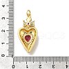 Brass Rhinestone Pendants KK-V002-04G-3
